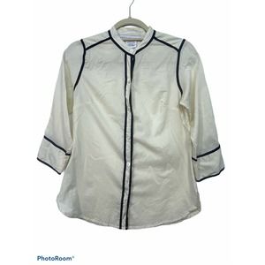 Gretchen Scott Women's Stripe Blouse Top Small